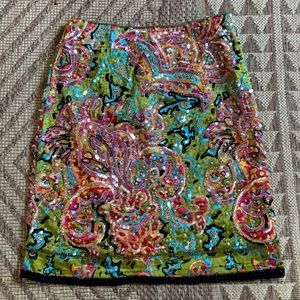 X by Christine Forti Vintage, colorful beaded skirt